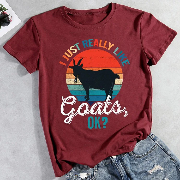 PSL - I Just Really Like Goats T-Shirt Tee -012329