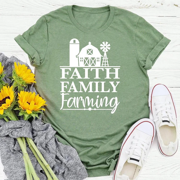 ANB - faith family farming village life Retro Tee -04249