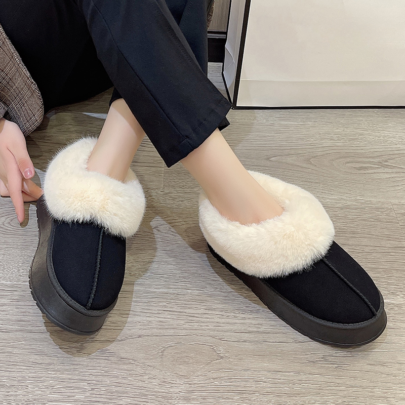 Wheelsraw popular women's shoes New Women's Winter Warmth Thickened Plush Thick Bottom Cotton Flat Heels Women's Boots