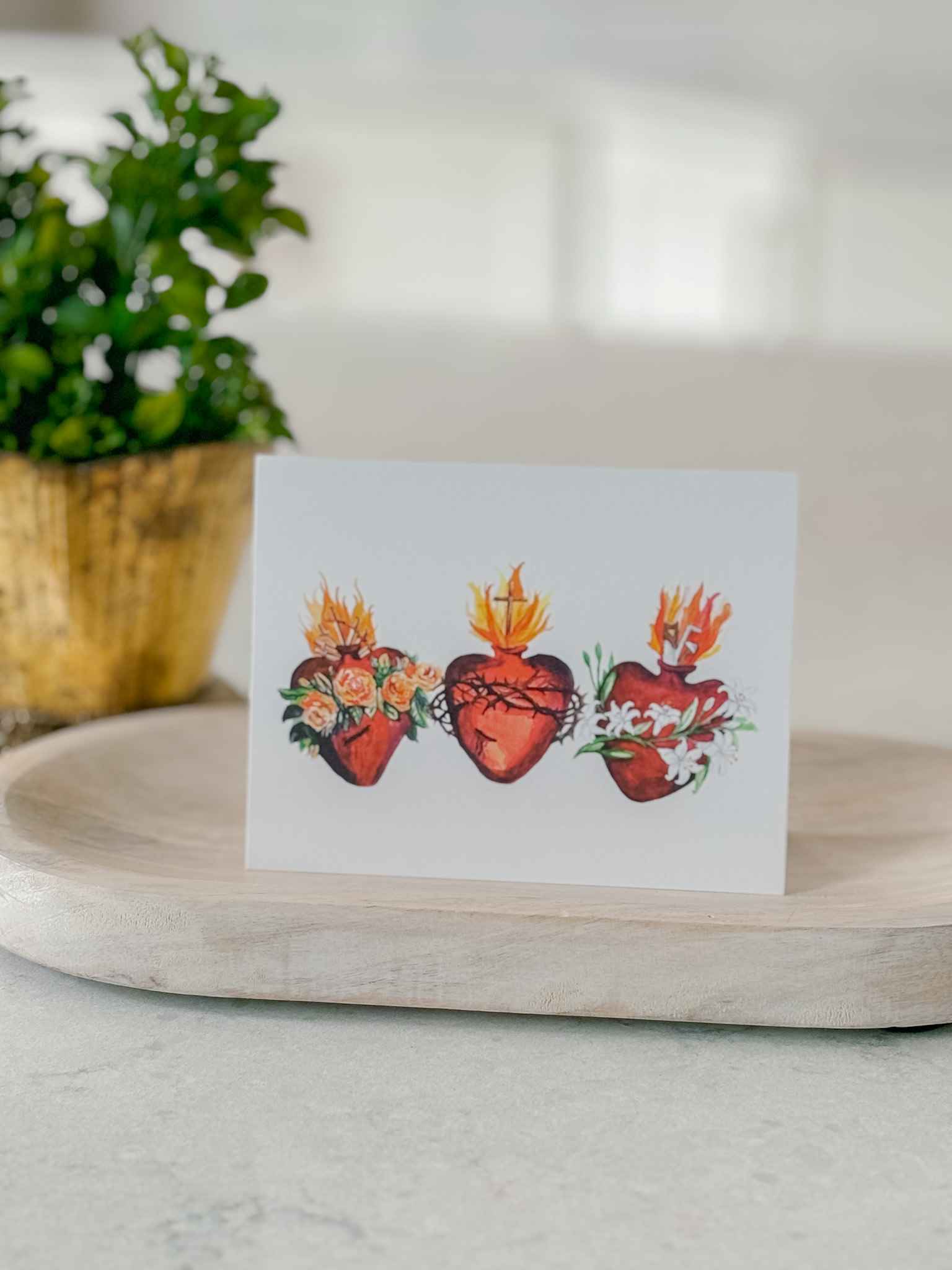 Hearts of the Holy Family Greeting Card - Set of 5
