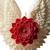 3D Angel Wing Flower Mould Silicone Wave Spiral Candle Mould Reusable Easy To Demold for Candles Soaps Crafts DIY Home Decor (Heart Wreath)