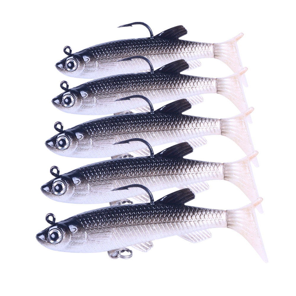 

12.5g Ice Fishing Lure Lead Head Jigs Soft Baits Luminous Fishing Tackle, 501 Original