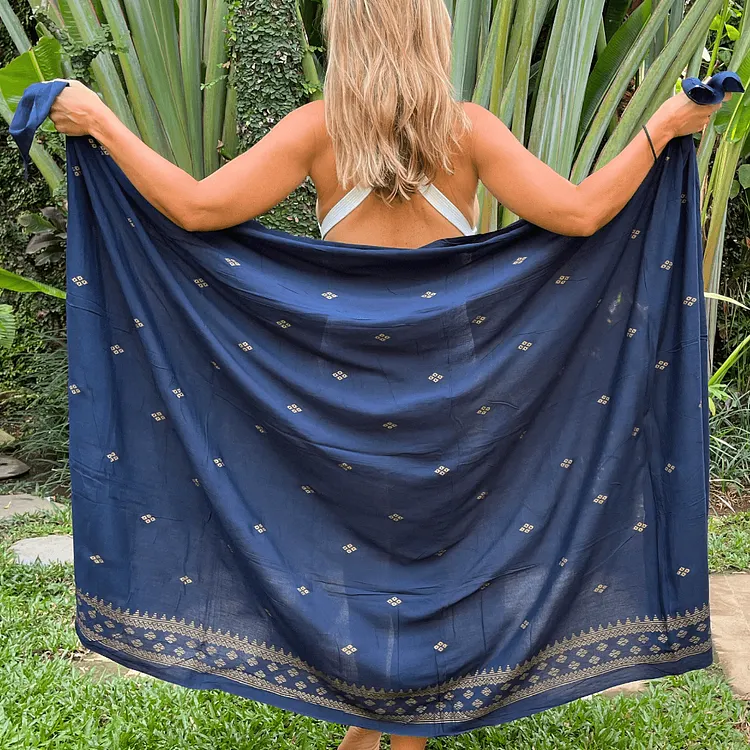 Retreat Luxe Sarong | Sapphire