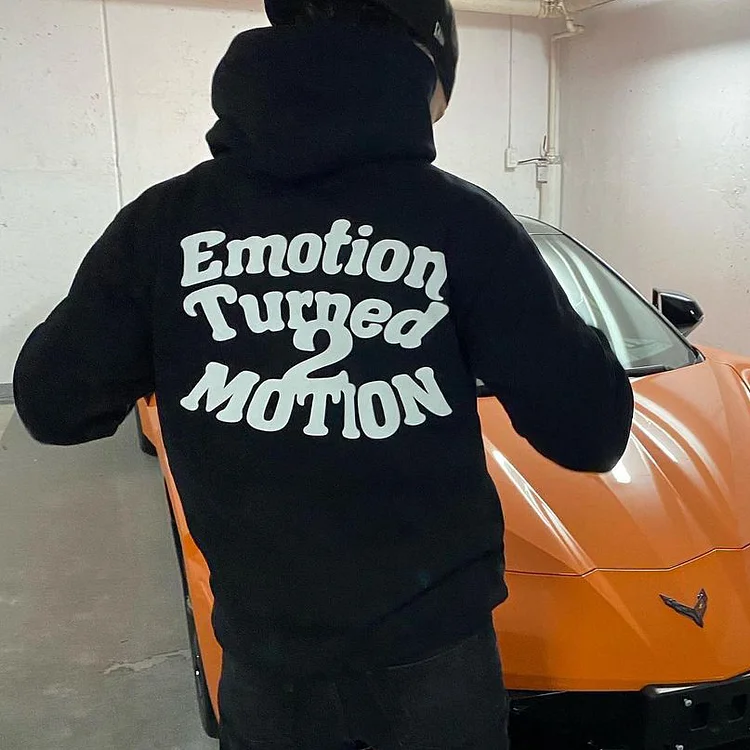 🔥🔥🔥Puff Print Emotion Loose Hoodie