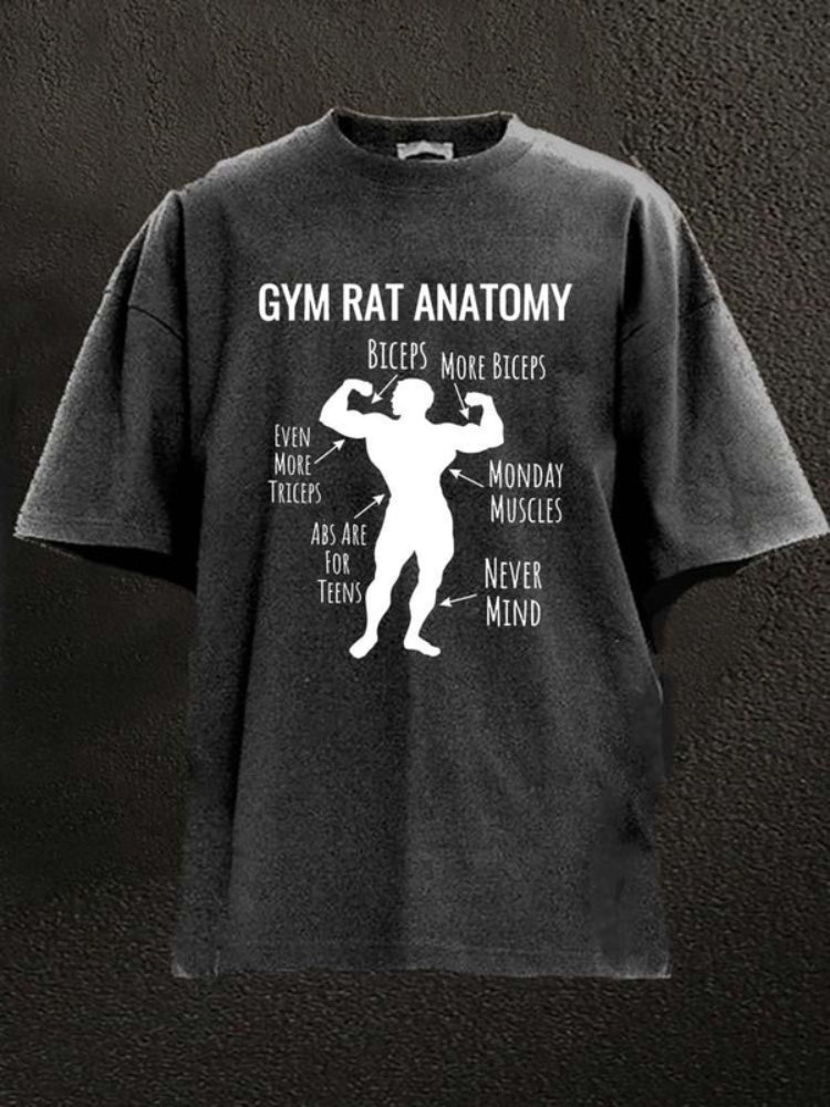 Gym Rat Anatomy Washed Gym Shirt / Rvogue / Rvogue
