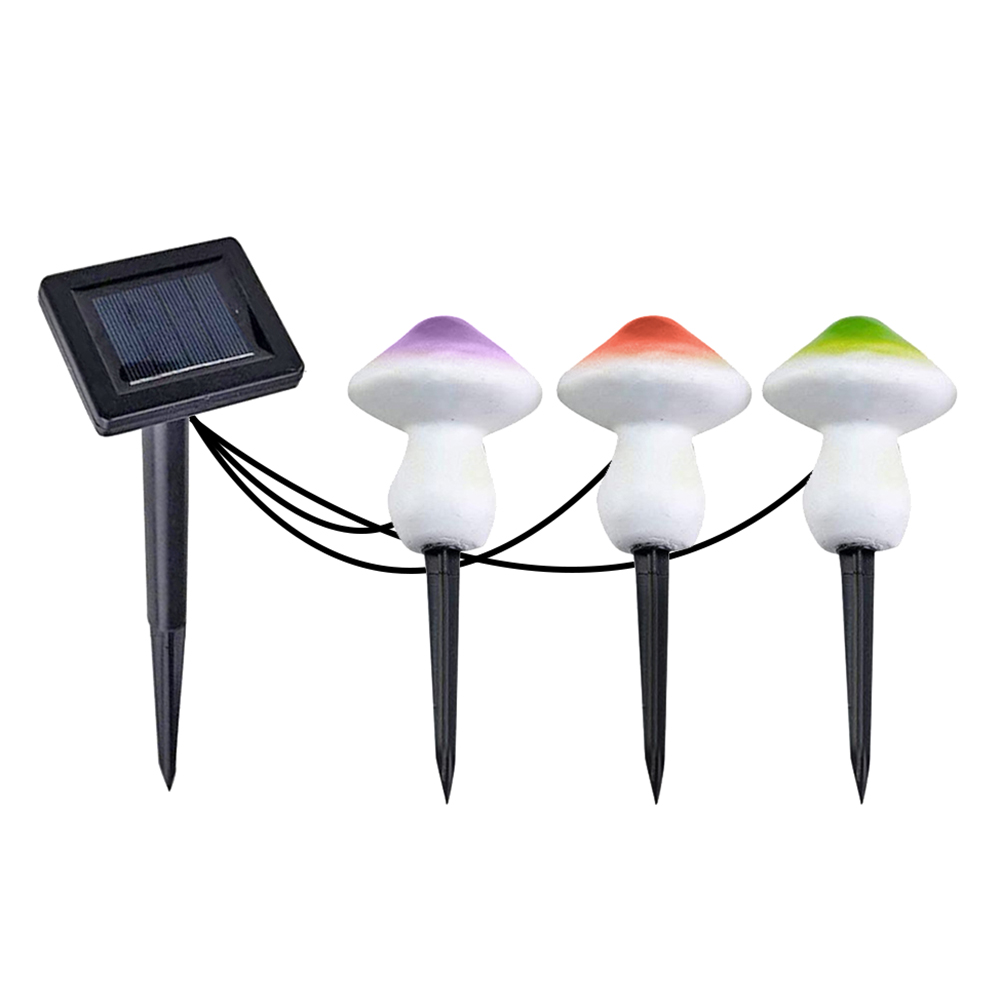 

3LED Solar Garden Mushroom Lamp String Lights Cute Decorative Night Light, 501 Original