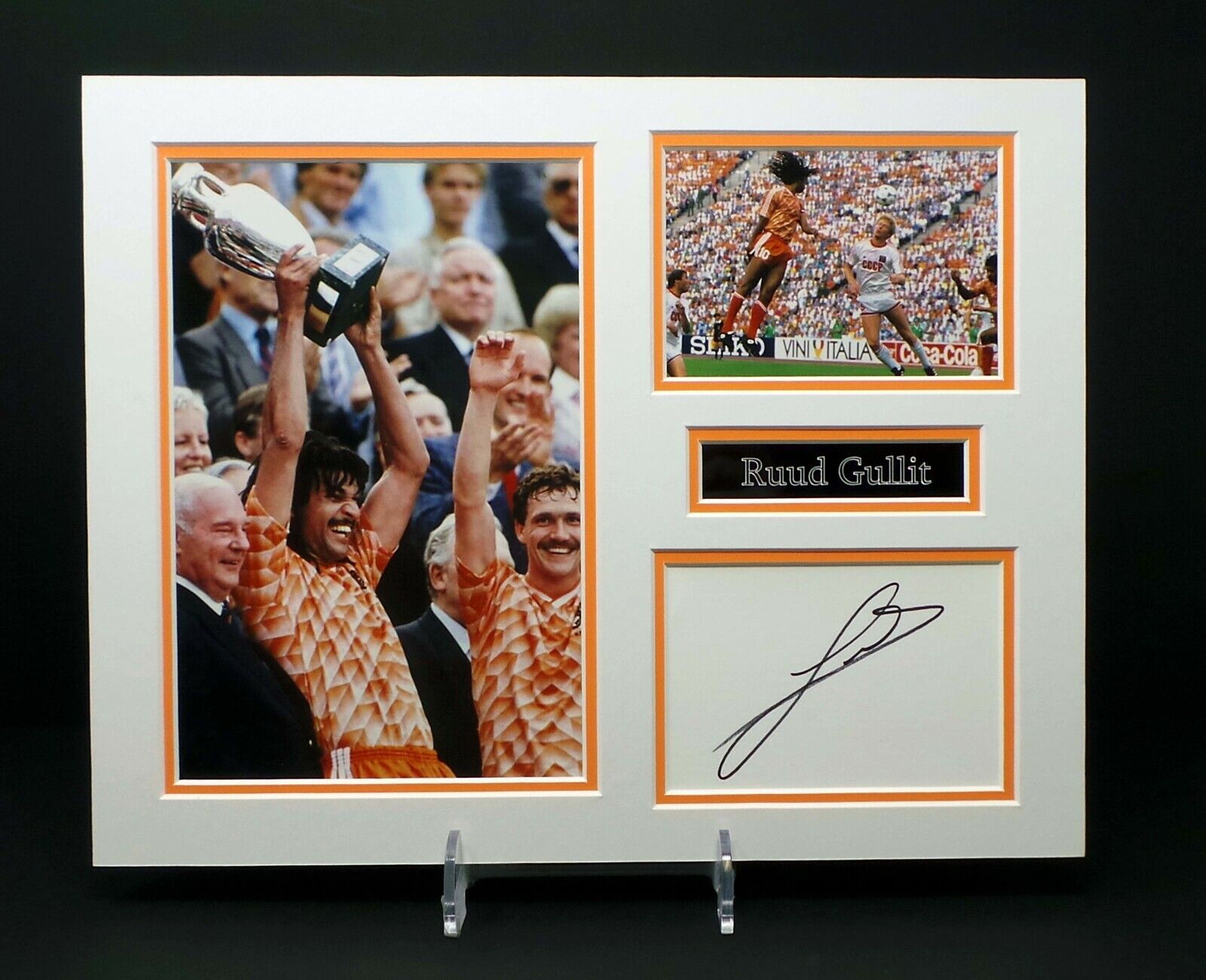 Ruud GULLIT Signed Mounted Photo Poster painting Display AFTAL RD COA Holland Dutch Football