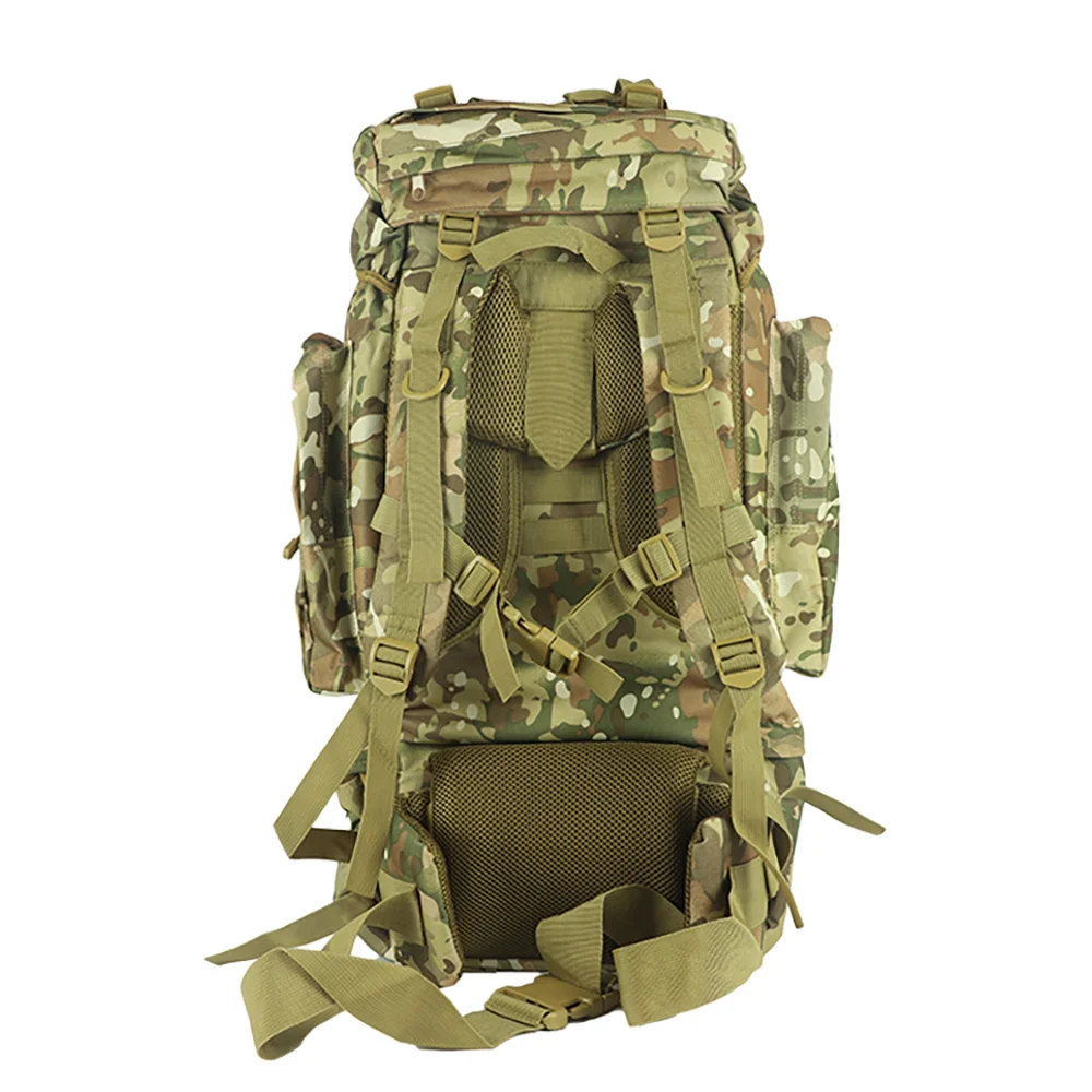 ohhunt® 65L mountaineering bag large capacity outdoor backpack professional hiking mountaineering bag rain cover CP Camo