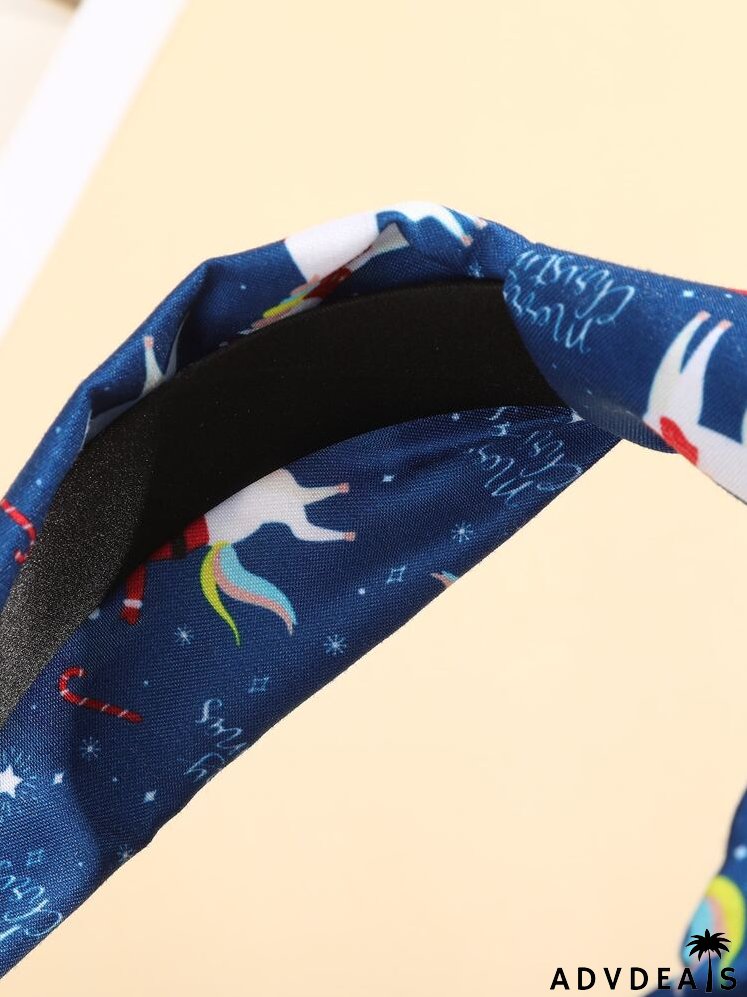 Christmas Santa Claus Print Headband