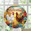 Diamond Painting Double-Sided Farm Chicken Diamond Art Pendant