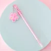 20PCS Pink Cherry Blossom Pendant 0.38mm Gel Signature Pen School Student Office Cute Stationery Kids Gift