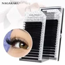 pornhint Pornhint NAGARAKU Fast Ship 16rows/case 7~25mm mix premium natural synthetic mink individual eyelash extension makeup maquiagem cilios