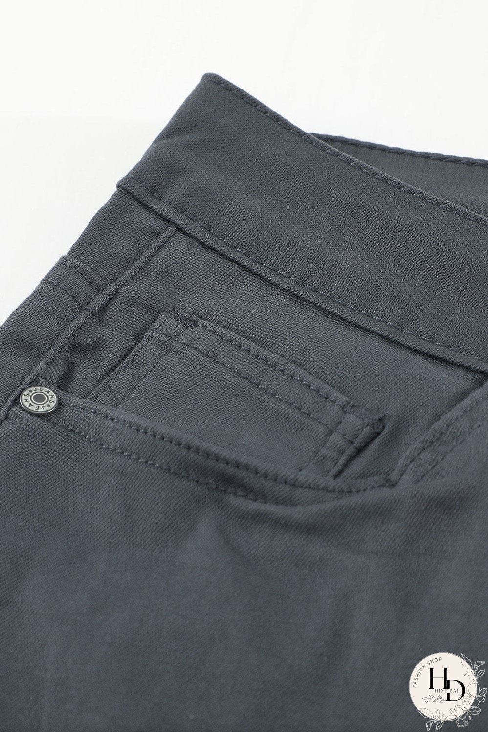 Elastic Loose Wide Leg Button Pants