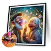 Diamond Painting-Round AB Drill Old People(45*45CM)
