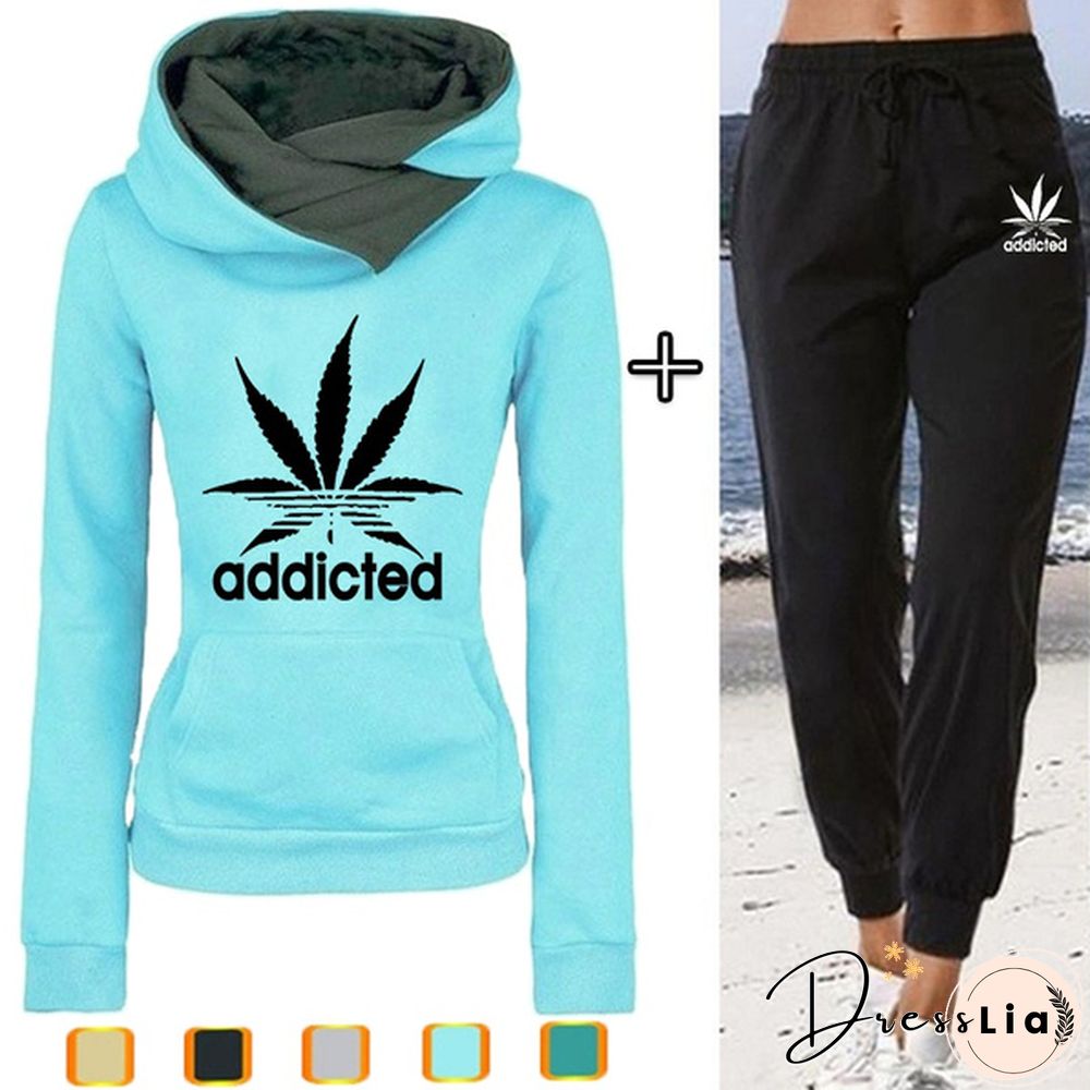 Womens High Collar hoodie for autumn and winter outdoors casual wear fashion sportswear