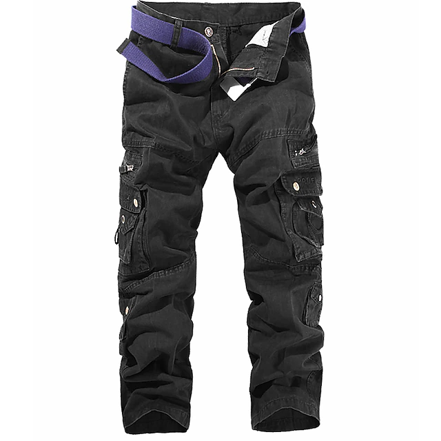 Men's Tactical Cargo Pants Work Pants Multi Pocket Straight Leg