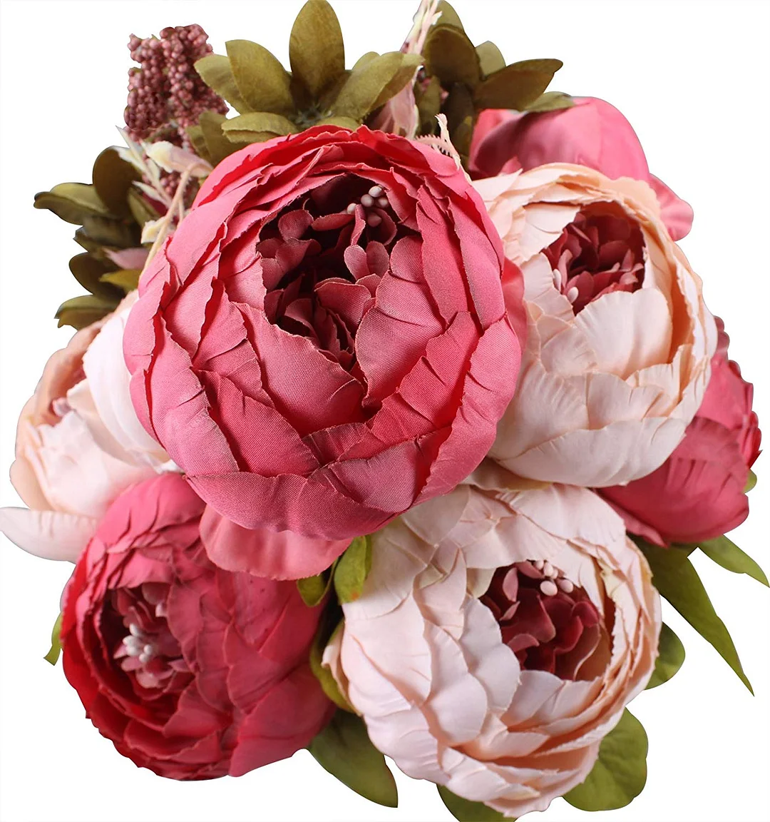 Wedding Home Decoration,Artificial Peony Silk Flowers Fake Flowers Vintage Pack of 1 (Black) …