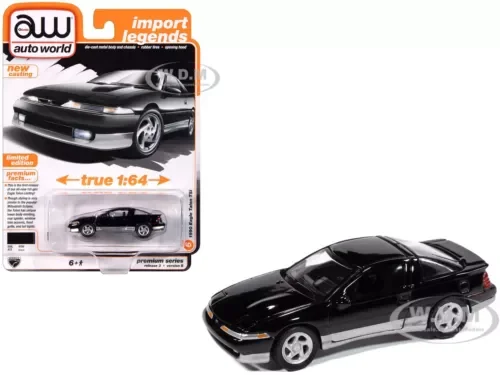 Dronehint 1990 EAGLE TALON TSI BLACK 1/64 DIECAST MODEL CAR BY AUTO WORLD 64452-AWSP180 B Toy