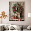 Christmas Wreath-11CT Stamped Cross Stitch 40*53cm/15.75*20.87in tapestrymarket
