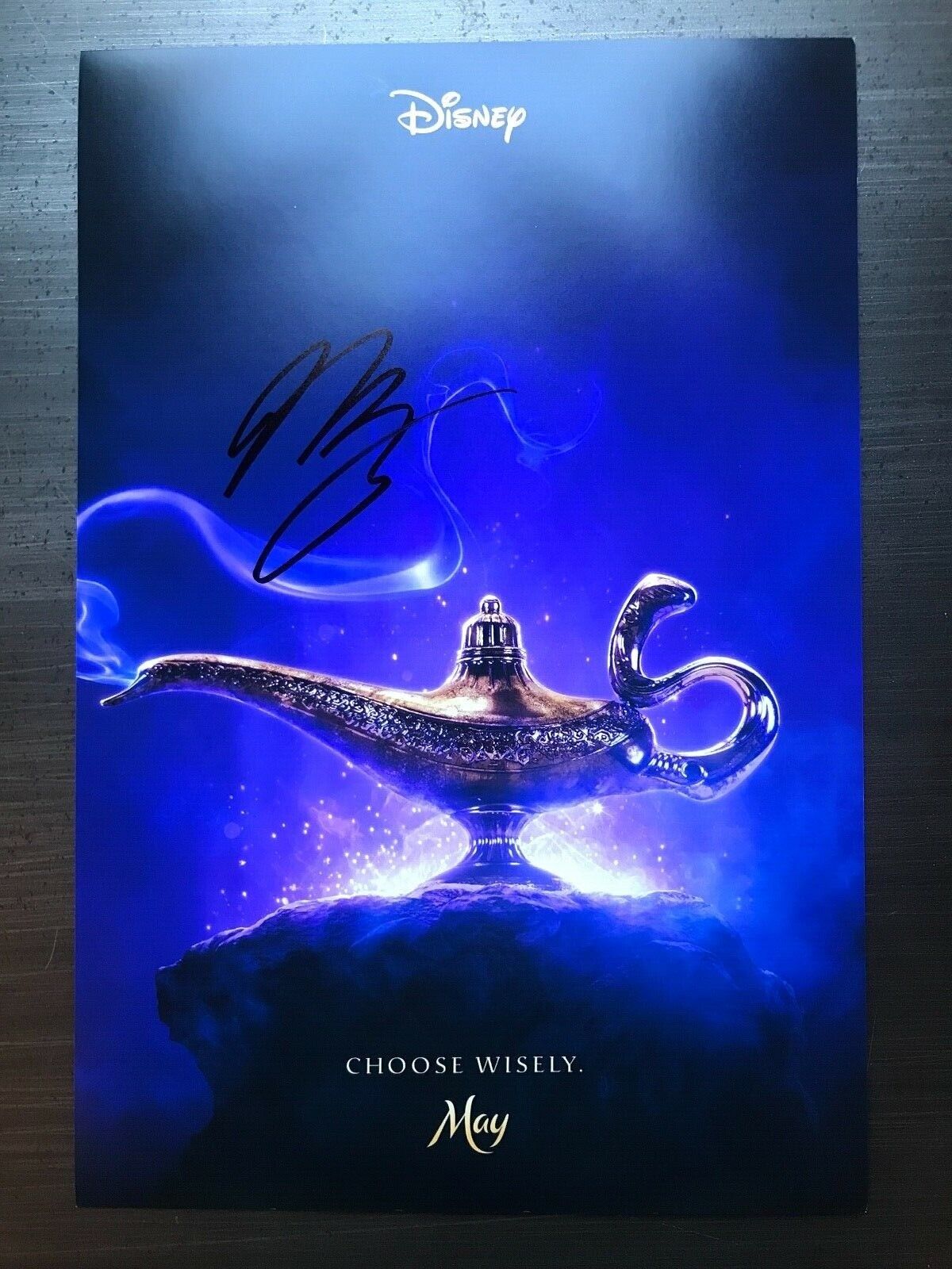 * MENA MASSOUD * signed autographed 12x18 poster * ALADDIN DISNEY MOVIE * 1