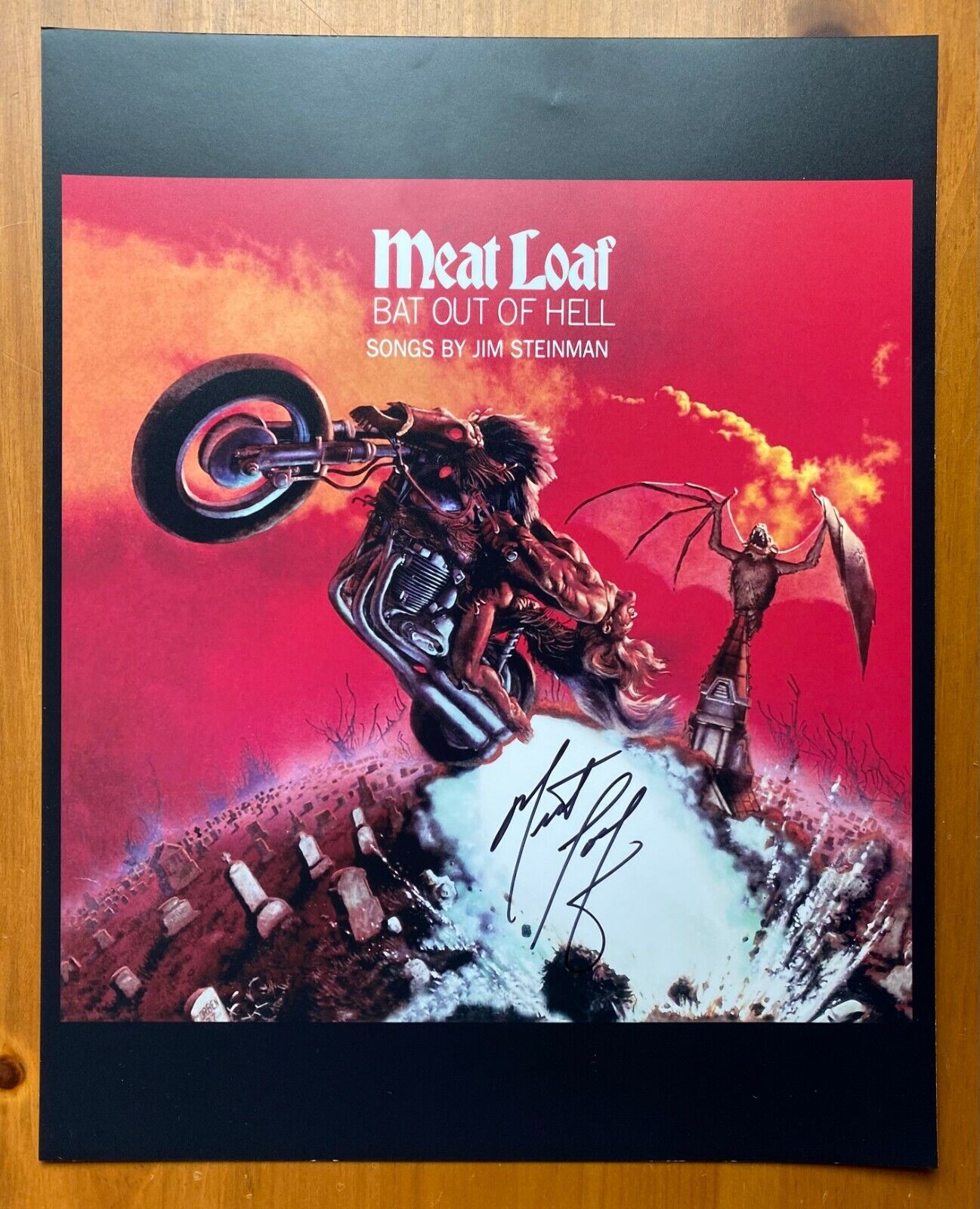 MEAT LOAF SIGNED 11x14 Photo Poster painting 6 UACC & AFTAL RD AUTOGRAPH BAT OUT OF HELL