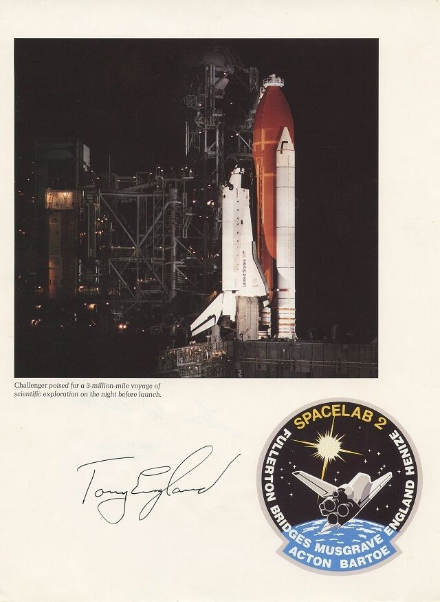 Astronaut TONY ENGLAND Signed Photo Poster painting