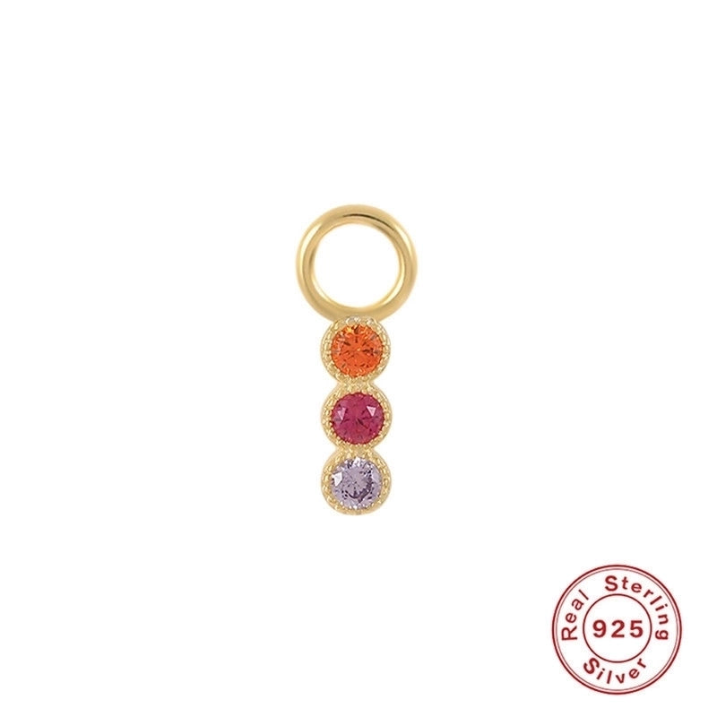 1 Piece 10mmKS115067-Z Sterling Silver Zircon Geometric Pendant Jewelry Accessories