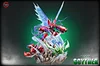 GX Evolution Series 011 Swords Dance Scyther & Bullet Punch Scizor & Flash Cannon Mega Scizor with LED - Pokemon Resin Statue - Fantasy Studios