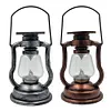 Solar Retro Kerosene Lamp Built-In Battery Light Courtyard Garden Decor (Copper)