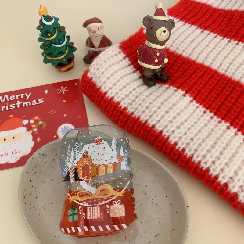 Cute Minimalist Women’s Christmas Tree Santa Claus Arylic Hair Claws