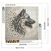 Stone Art Wolf-Full Round Diamond painting 30*30CM