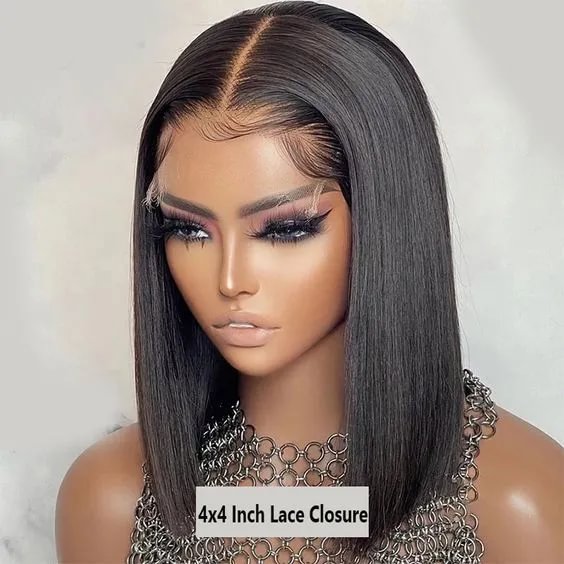 Wignee Straight Bob 4x4 & T Part Pre-Plucked Lace Human Hair Wigs Wignee hair