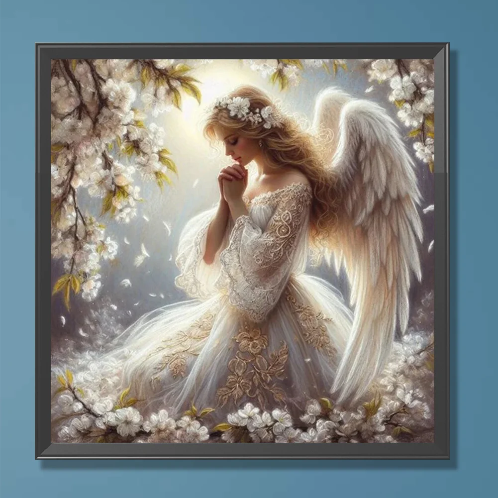 Diamond Painting - Full Round Drill - Praying Angel(Canvas|30*30cm)