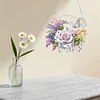 2D Flat DIY Hanging Diamond Art Kits DIY Home Decor Hanging Charm (Rose Wreath)