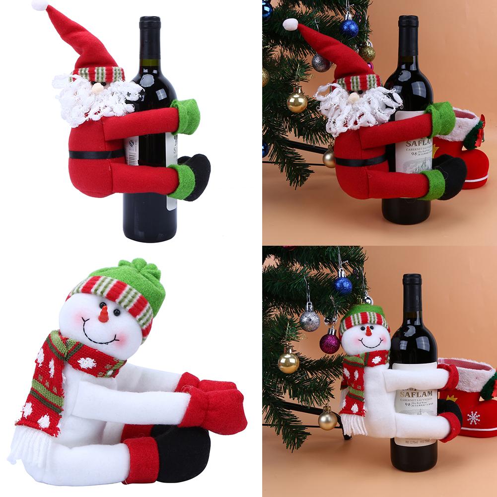 

Christmas Large Wine Bottle Decor Bottle Cloth Dolls Pieces Xmas Supplies, Old man., 501 Original