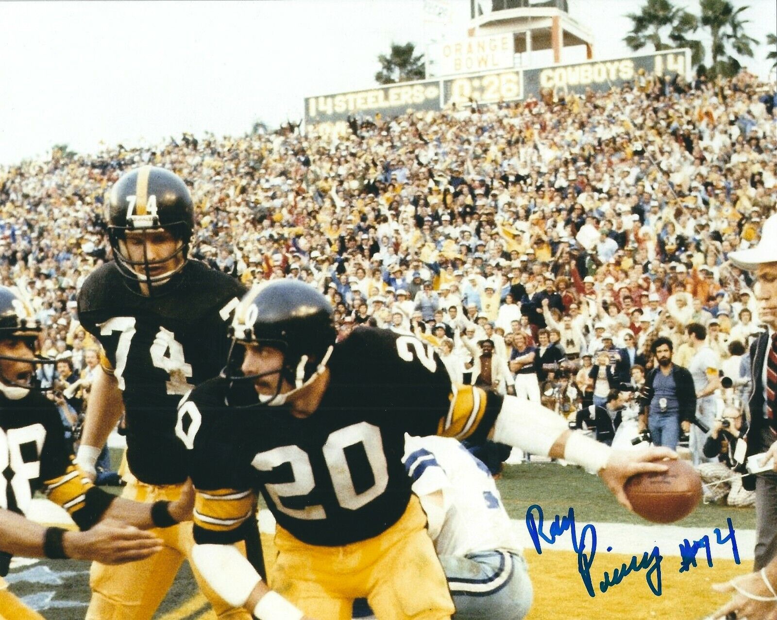 Autographed RAY PINNEY Pittsburgh Steelers 8x10 Photo Poster painting w/ COA