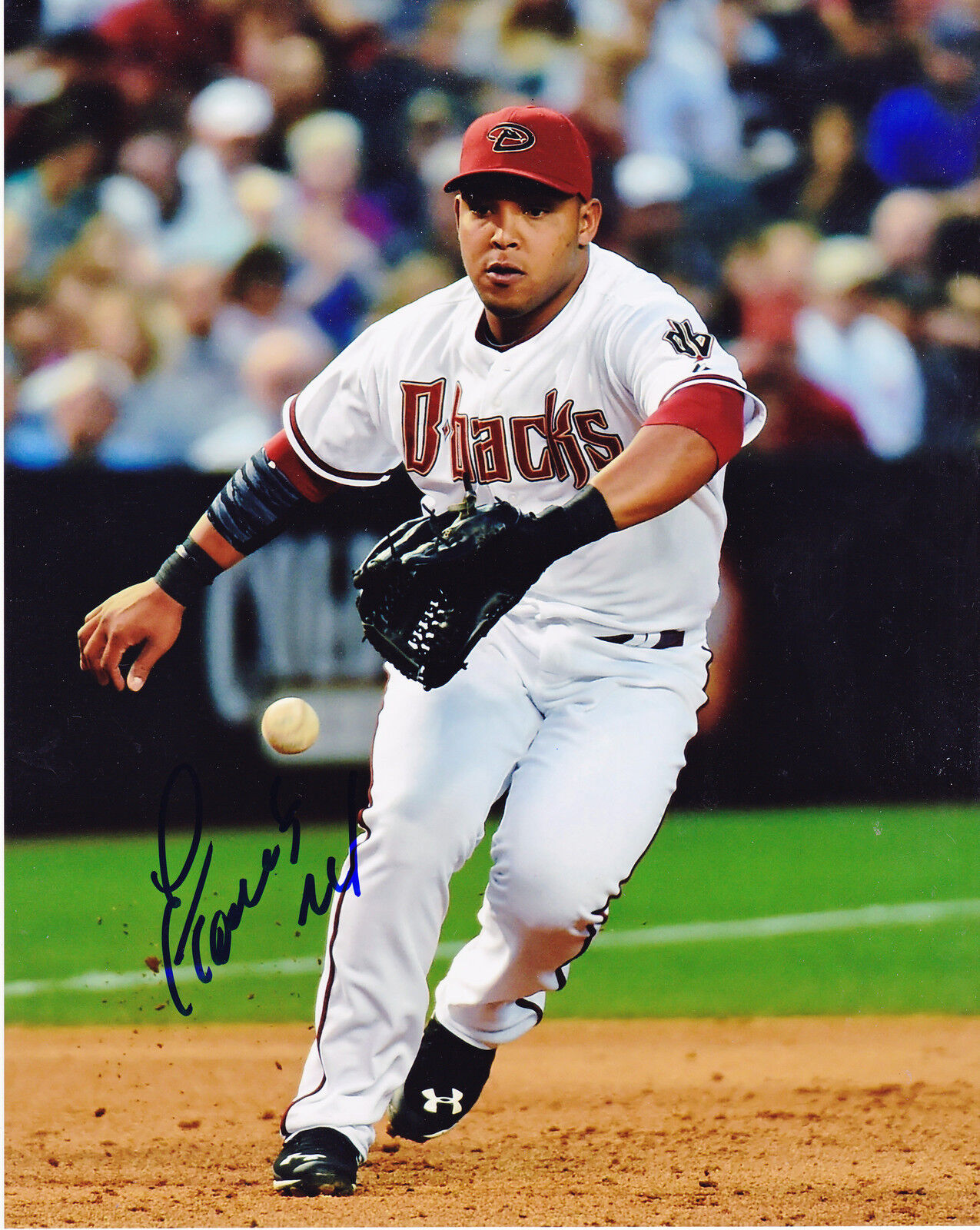 YASMANY TOMAS ARIZONA DIAMONDBACKS ACTION SIGNED 8x10