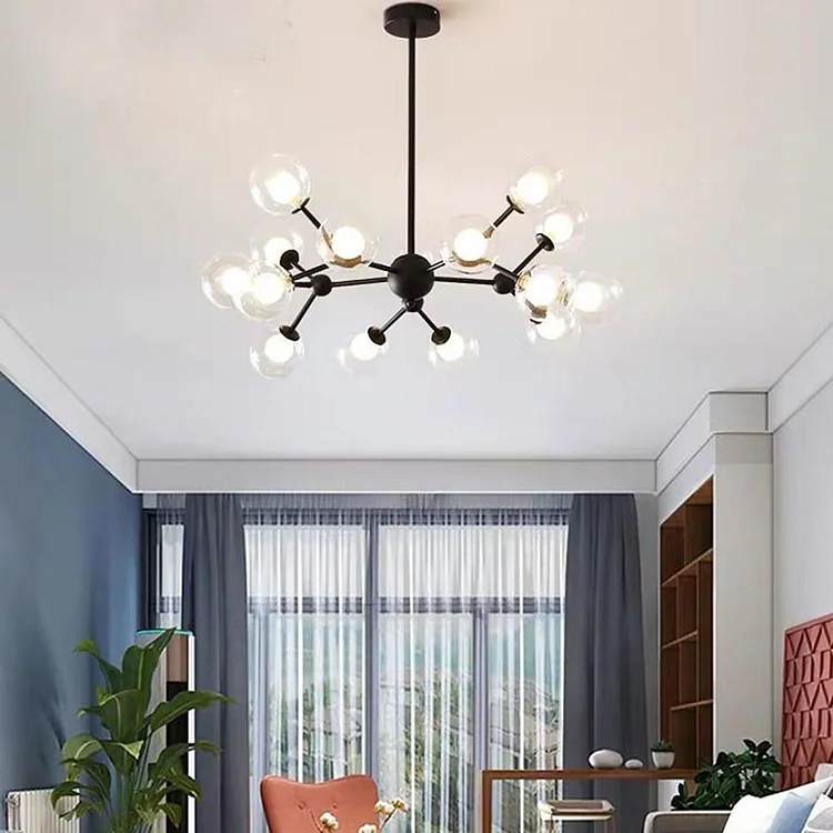 Modern Cluster Sputnik Chandelier Globe Chandelier 15 Bulbs - Appledas