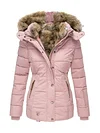 Women's Outdoor Hiking Windproof Parka Faux Fur Lined Coat