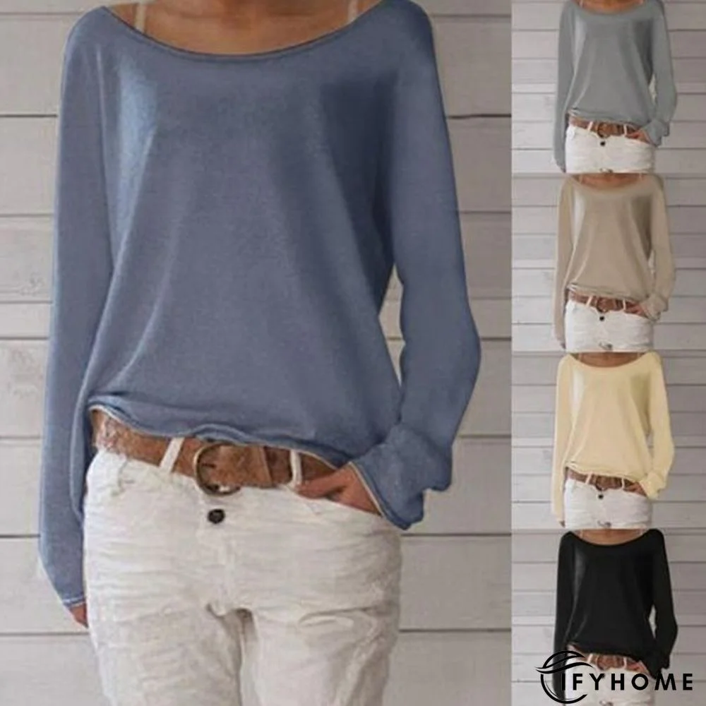 Long Sleeve Crew Neck Cotton T-shirt | IFYHOME