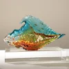 New Light Luxury Glass Creative Colorful Conch Ornament | A Masterpiece for Living Room and Entryway Wine Cabinets