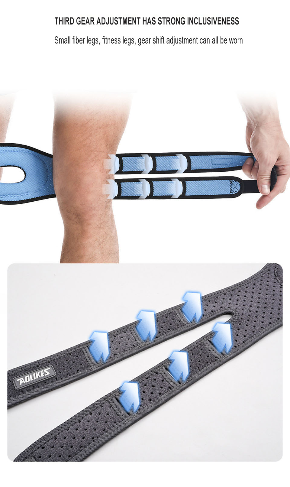 Tegooe Tegooe Patella Knee Brace 1pc - Adjustable Compression Support for Sports Exercise Men Women