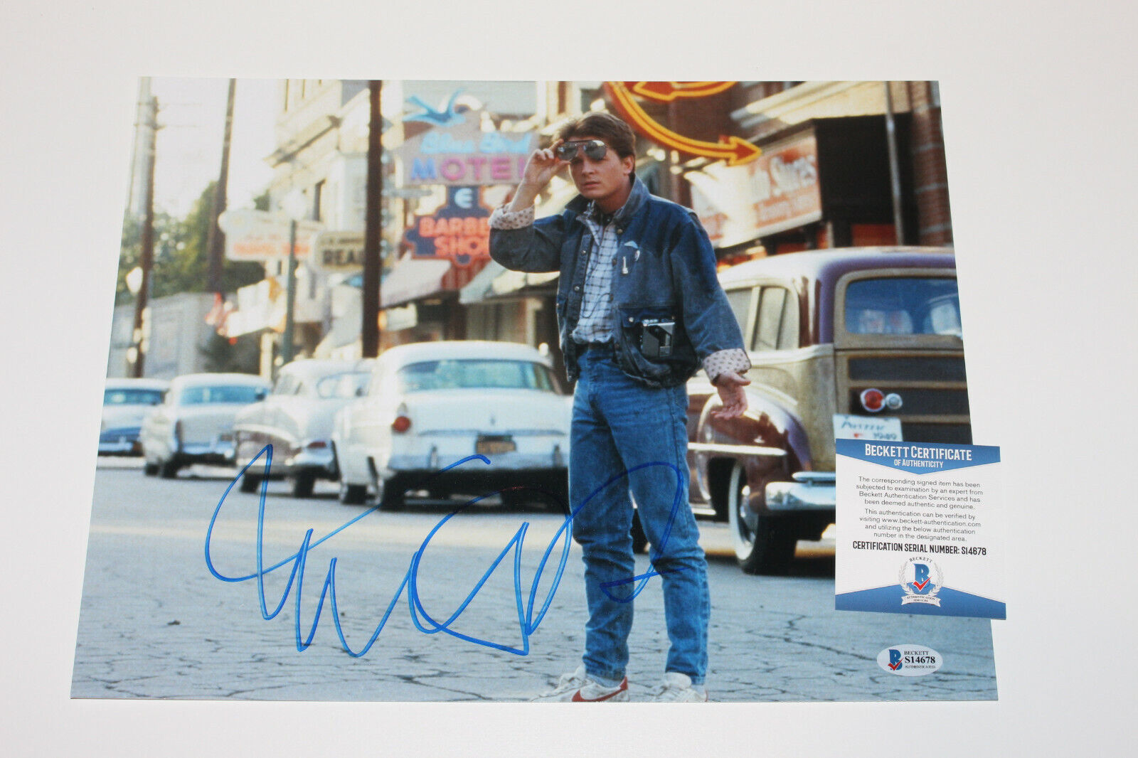 MICHAEL J. FOX SIGNED 'BACK TO THE FUTURE' MARTY 11X14 Photo Poster painting 8 BECKETT COA BAS