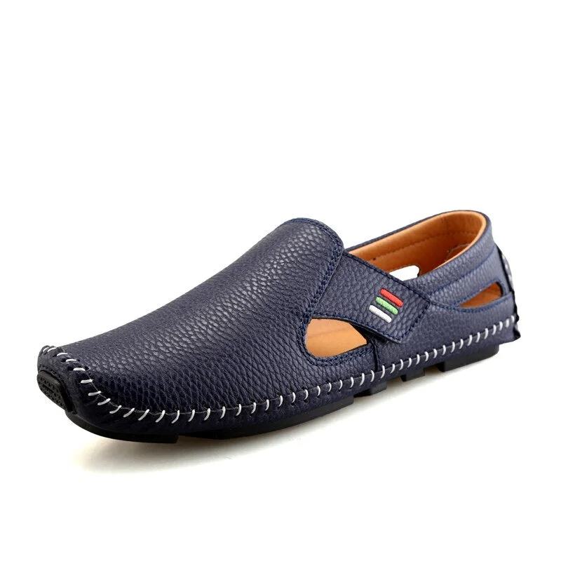 Nine o'clock New Arrivals Men Quality Loafers British Style Breathable Casual Driving Shoes Handmade Slip-on Anti-skid Footwear
