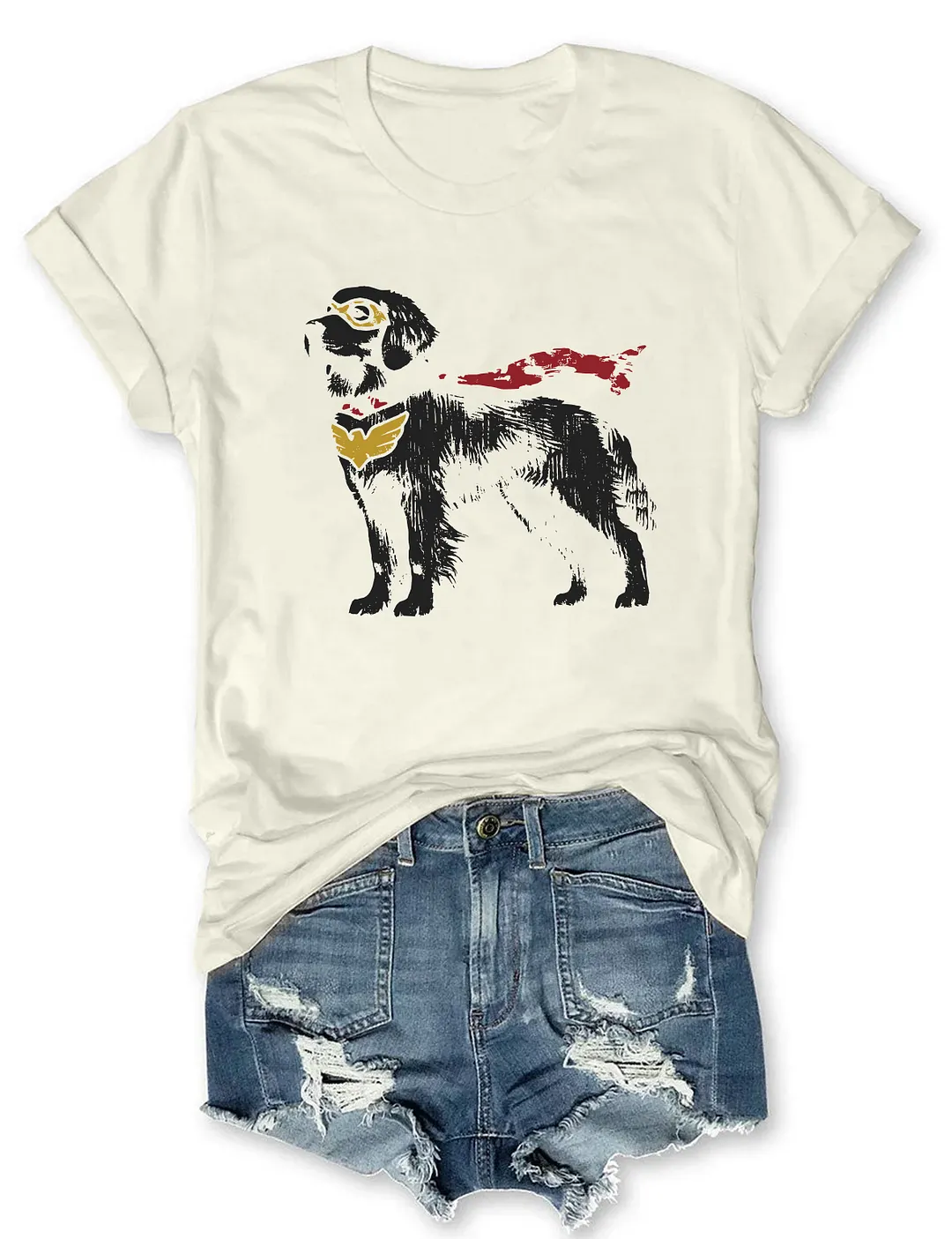 Golden Retriever Superhero T-shirt