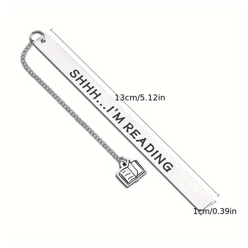 5 Pieces Letter School 201 Stainless Steel Minimalist Bookmark