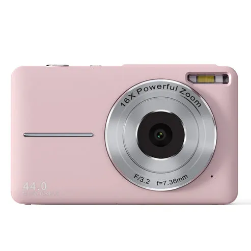 Portable Digital Camera 1080P 44MP with 16X Zoom &ndash; Compact Vlogging Camera with LCD Screen, Rechargeable, Perfect for Teens and Students
