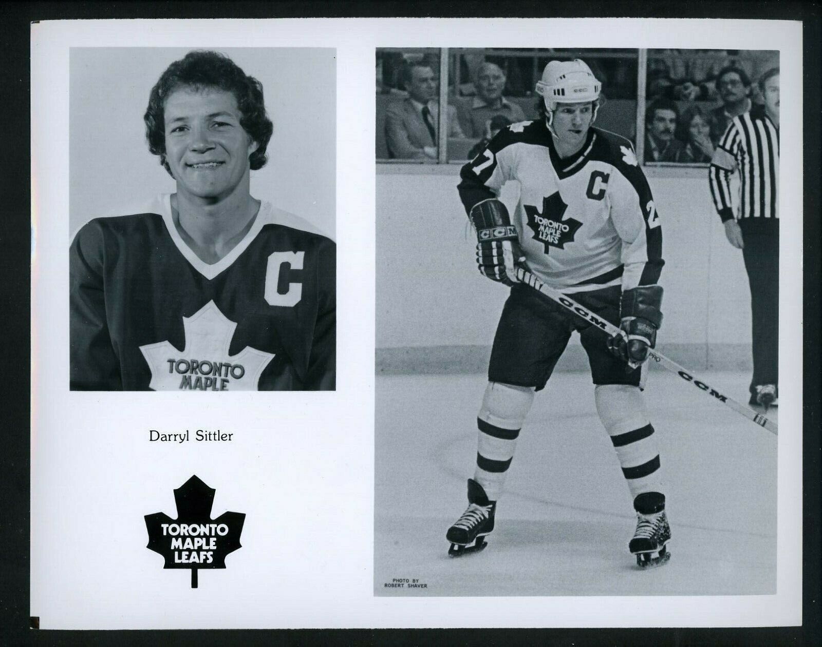 Darryl Sittler circa 1970's team issued Press Photo Poster painting Toronto Maple Leafs