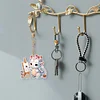6Pcs Diamond Painting Double Side Dragon Keychain for Home Decor