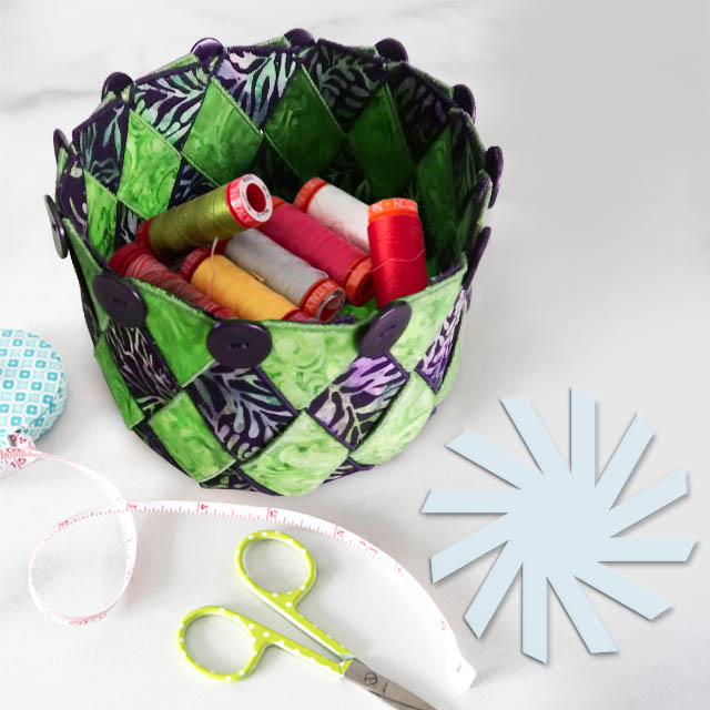 Magic Woven Spiral Storage Basket With Instructions Template